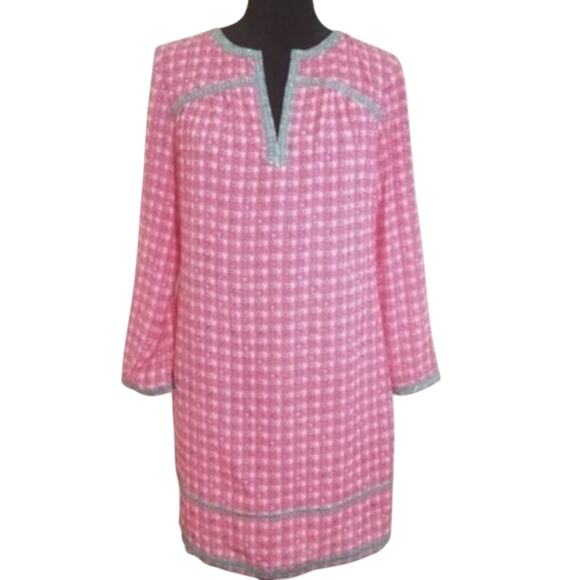 Vineyard Vines Women's Pink Cowrie Shell Tunic Dress  10 Resort Beachy Vacation - Picture 8 of 8